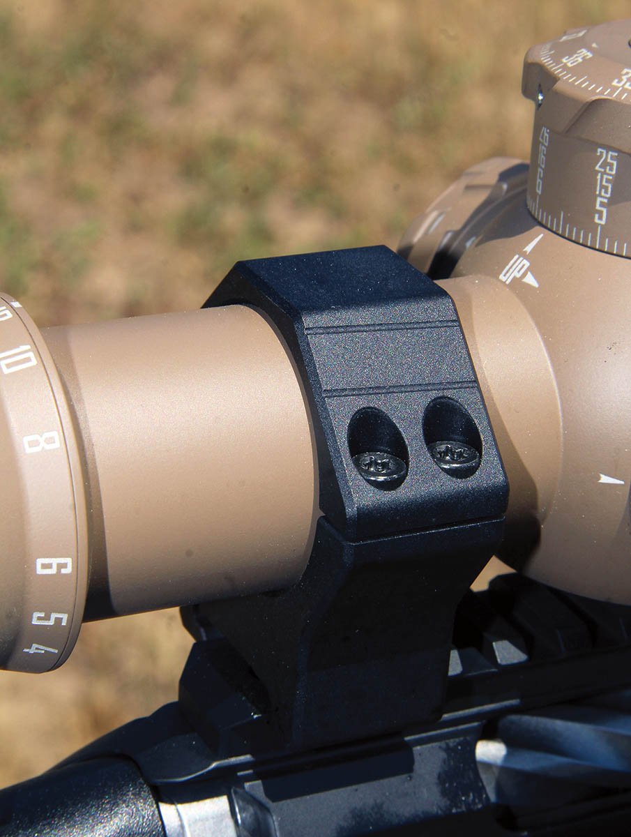 The ZC420 riflescope was set in Zero Compromise four-screw rings. Like the components of the scope itself, these rings are manufactured in Austria.